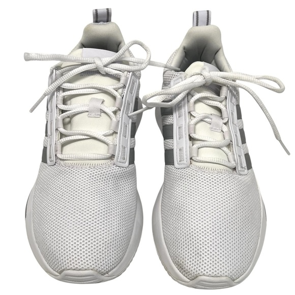 Adidas Racer TR21 White Silver Athletic Running Cloudfoam Shoes Women’s 7 - Picture 4 of 12